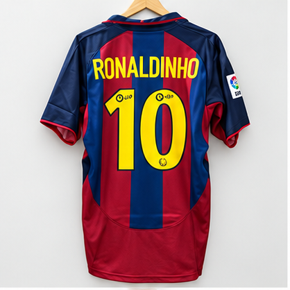 Camisa azul e grená Ronaldinho 10